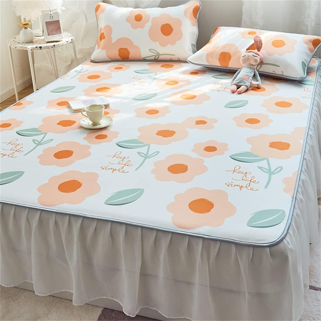 Cool Feeling Ice Silk Mat Bed Skirt Chiffon Lace Air Conditioning Seat