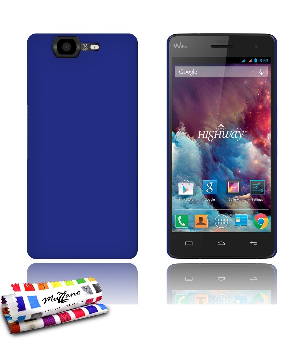 MUZZANO Original Le Pearls Rigid Case for Wiko Highway - Blue