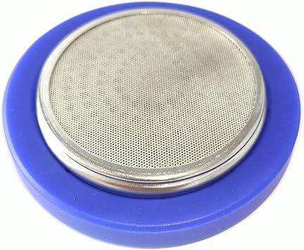 60mm Stainless Steel Coffee Puck Screen with Silicone Gasket Seal for E61 Group Head, Compatible with for Rocket for faema for cafelat Espresso Machines, Blue Spare Kitnet + sealing ring