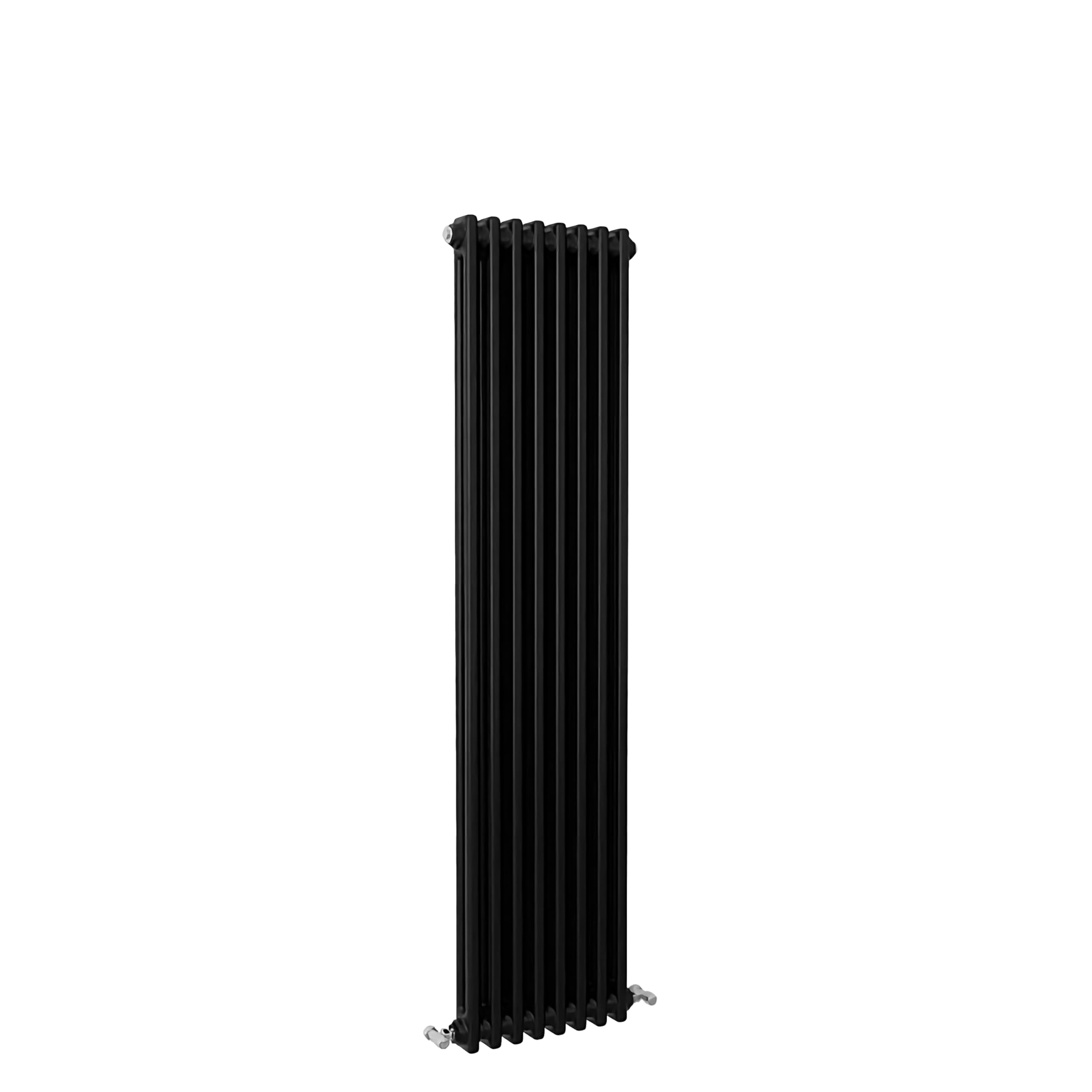 Sline Sanitary Anthracite Traditional 2 Column Cast Iron Style Radiator Vertical Black 1500X380mm