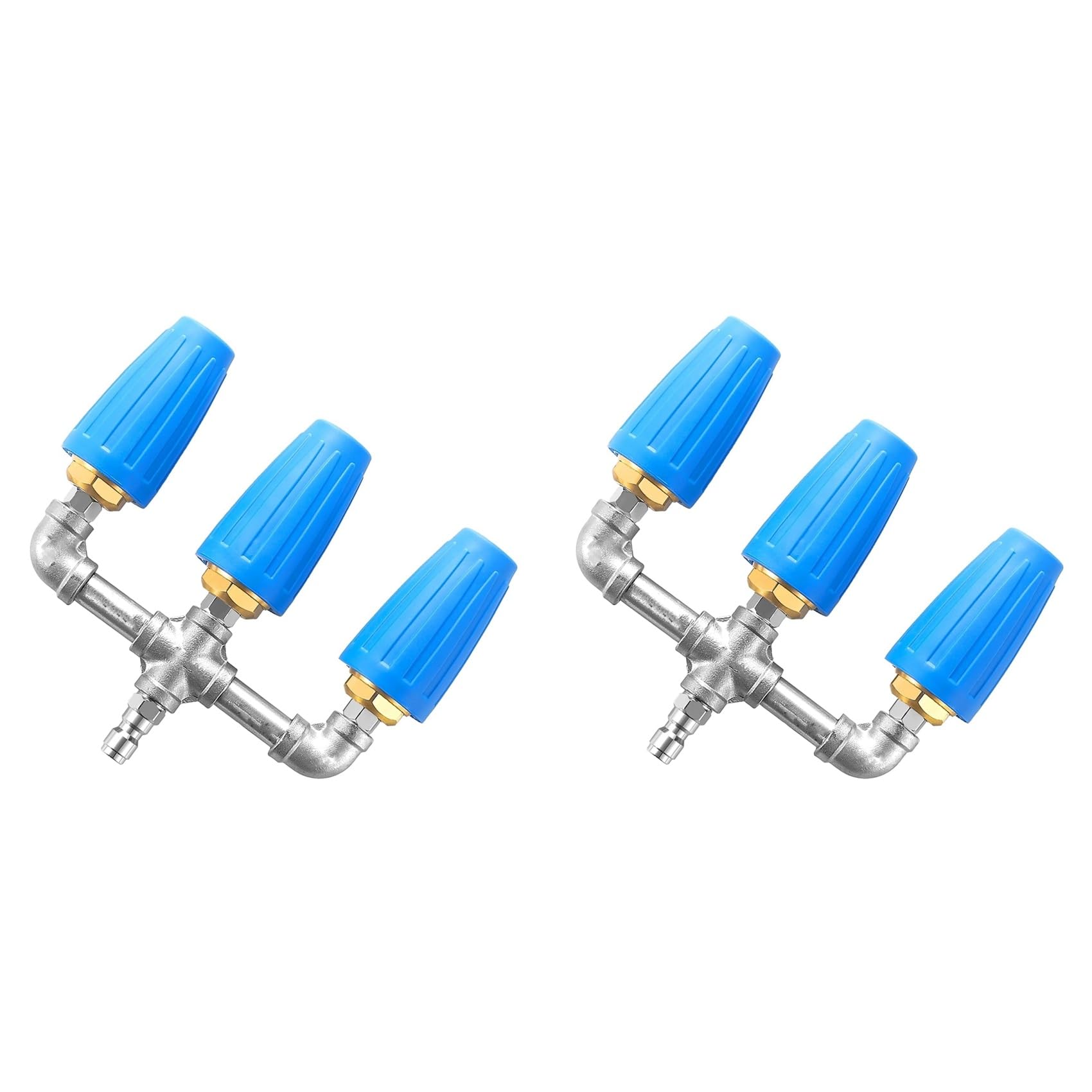 Jnchdghwa Blue 2X Triple Turbo Nozzle Pressure Washer, 360° Rotating Turbo Nozzle With 1/4Inch Quick Connector, 2.0 Orifice, 4000 Psi
