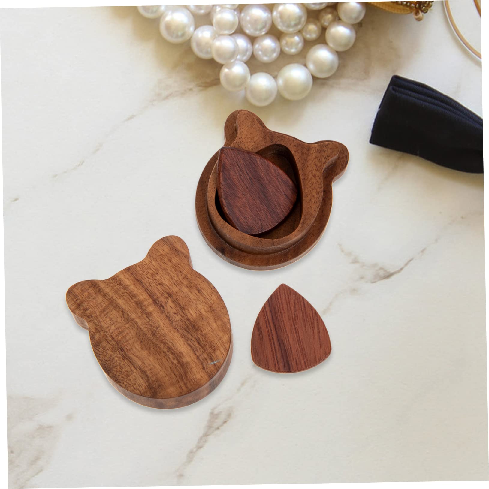 VICASKY 5sätze Praktisches Set Aus Holz-Gitarren-Picks Mit Für Gitarristen Schützt Die Finger Und Sorgt Für Einen Klaren Leicht Und Tragbar Für Folk-Gitarre