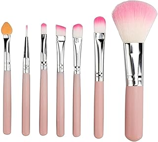 7PcsMakeup Brushes, Profesional Rosa Mango Ca...
