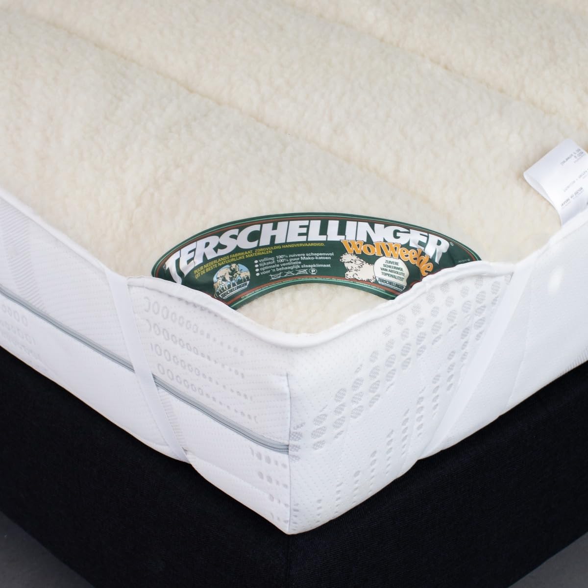 Terschellinger Lammflor Wollunterbett 100% IWS-Schurwollauflage 2-in-1 Matratzenauflage 160 x 200 cm