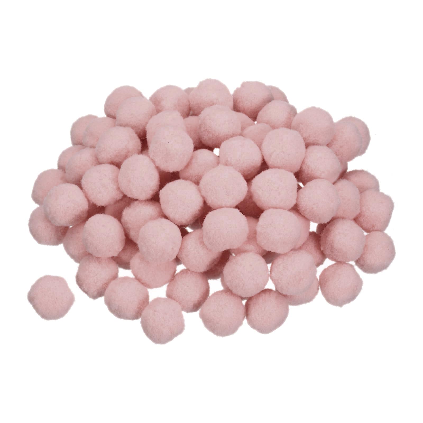 Unifizz 100Pcs Pom Felt Balls, 2cm Korean Pink Fabric Pom Poms for Crafts, DIY Decor and Festive โ image 1