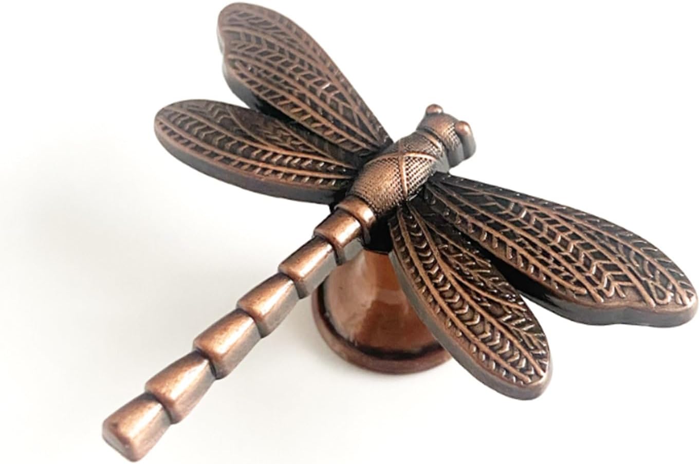 6pcs Dragonfly Cabinet Knobs Zinc Alloy Drawer Pulls Decorative Dresser Drawer Handle Knobs for Dresser Drawer Cabinet Closet Hardware (Gold)