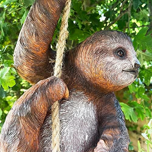 Climbing Sloth Garden Ornament Tree Hanging Statue Sculpture Decoration B