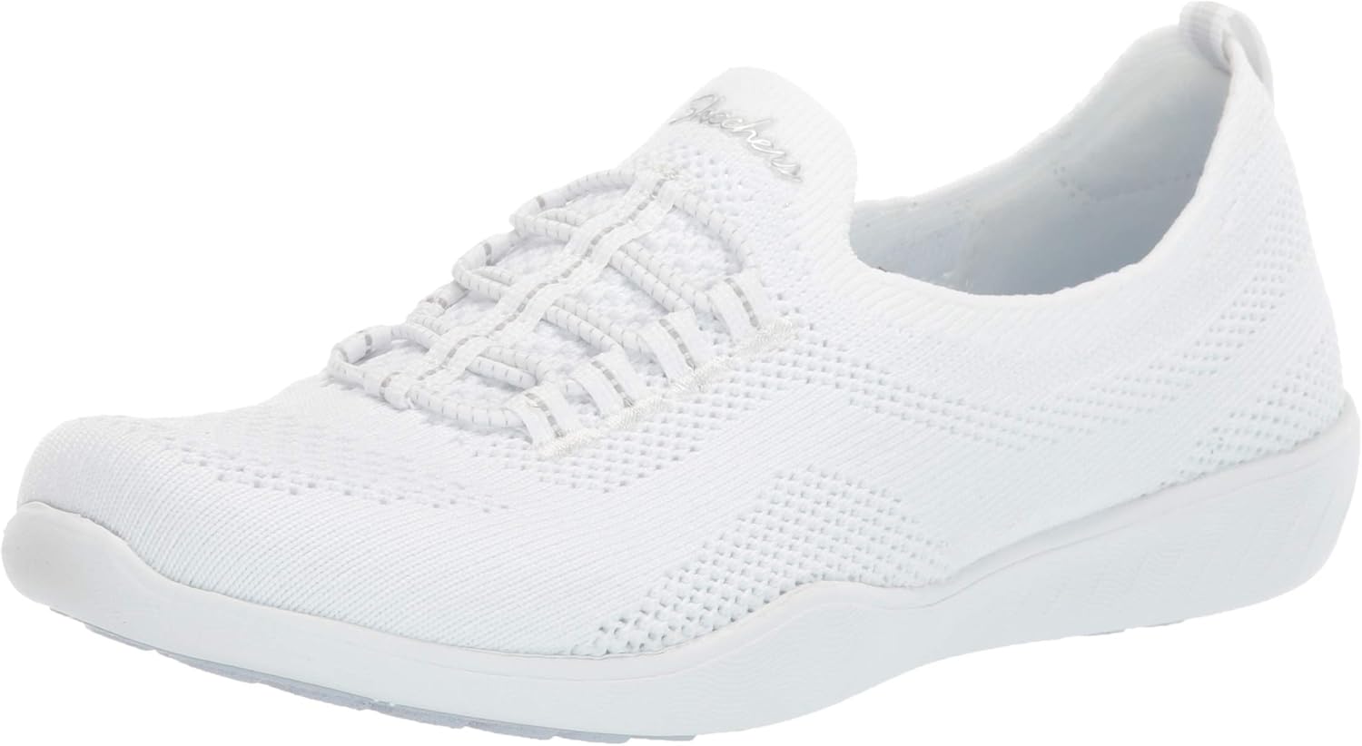Ladies white skechers slip on Clearance