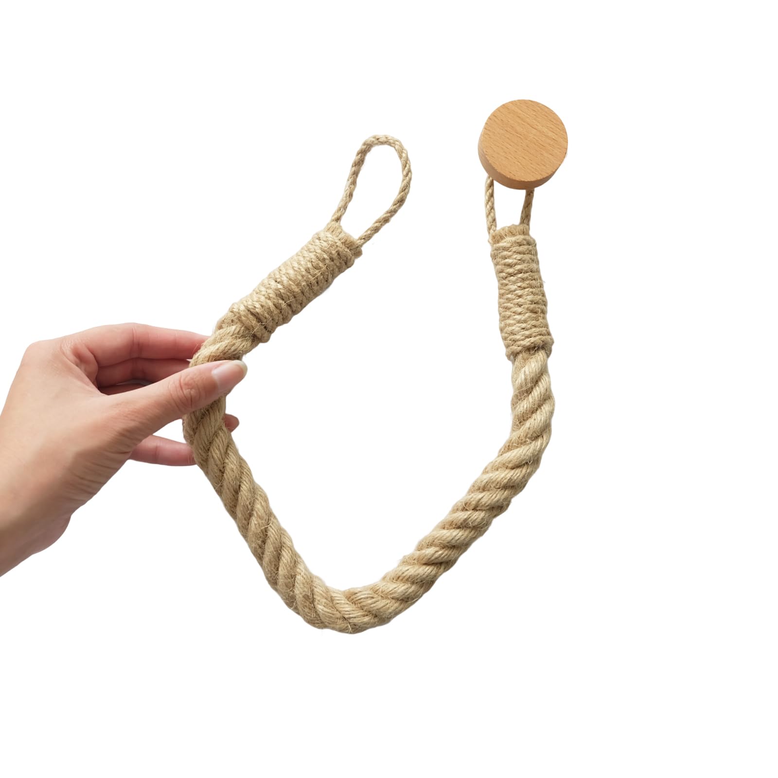 Vintage Toilettenpapierhalter Aus Hanfseil – Mit Saugnapf, 55 Cm Lang, Für Bad & Küche