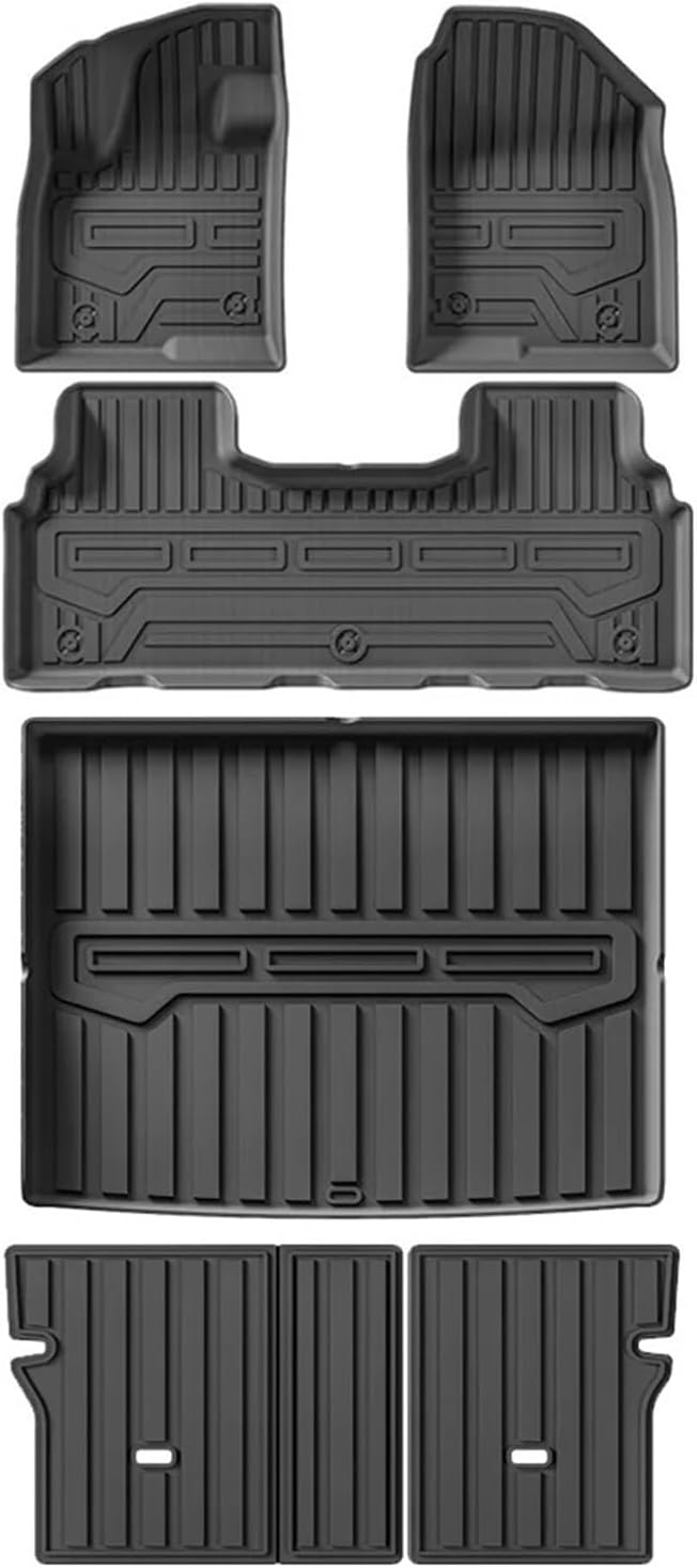Compatible for Beijing BAIC BJ30 car Floor Mat Trunk Mat Waterproof Pad Carpet TPE Cargo Liner, All Weather Trunk Mats Floor Liner Backrest(9pcs Double Sets)