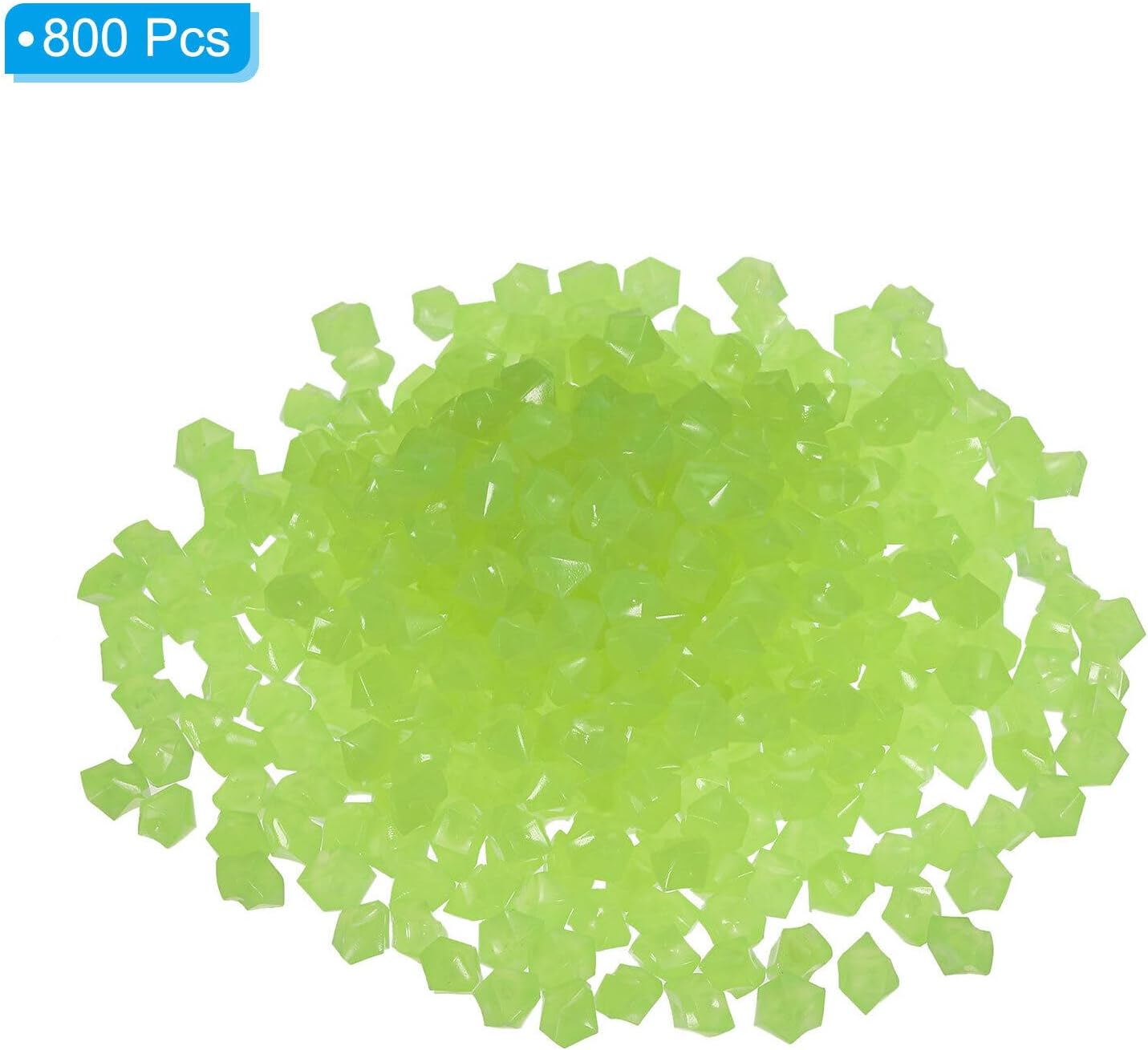 Home and Garden Parts 800pcs Glow Rocks 10-15mm Decoration Pebbles Luminous Stones Decor Yellow #CN/251024/12452