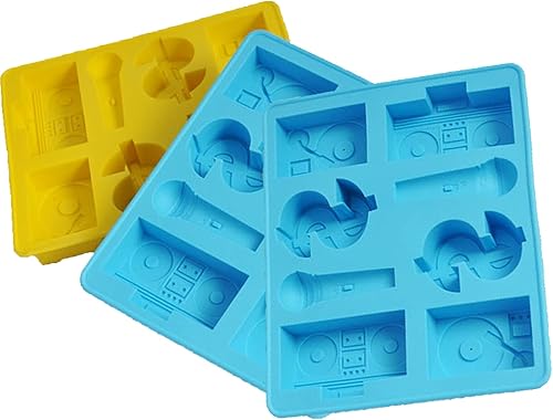 Cestony 3 moldes de silicona para karaoke de hip hop, DJ, para bricolaje, fondant, galletas, chocolate, postre, decoración