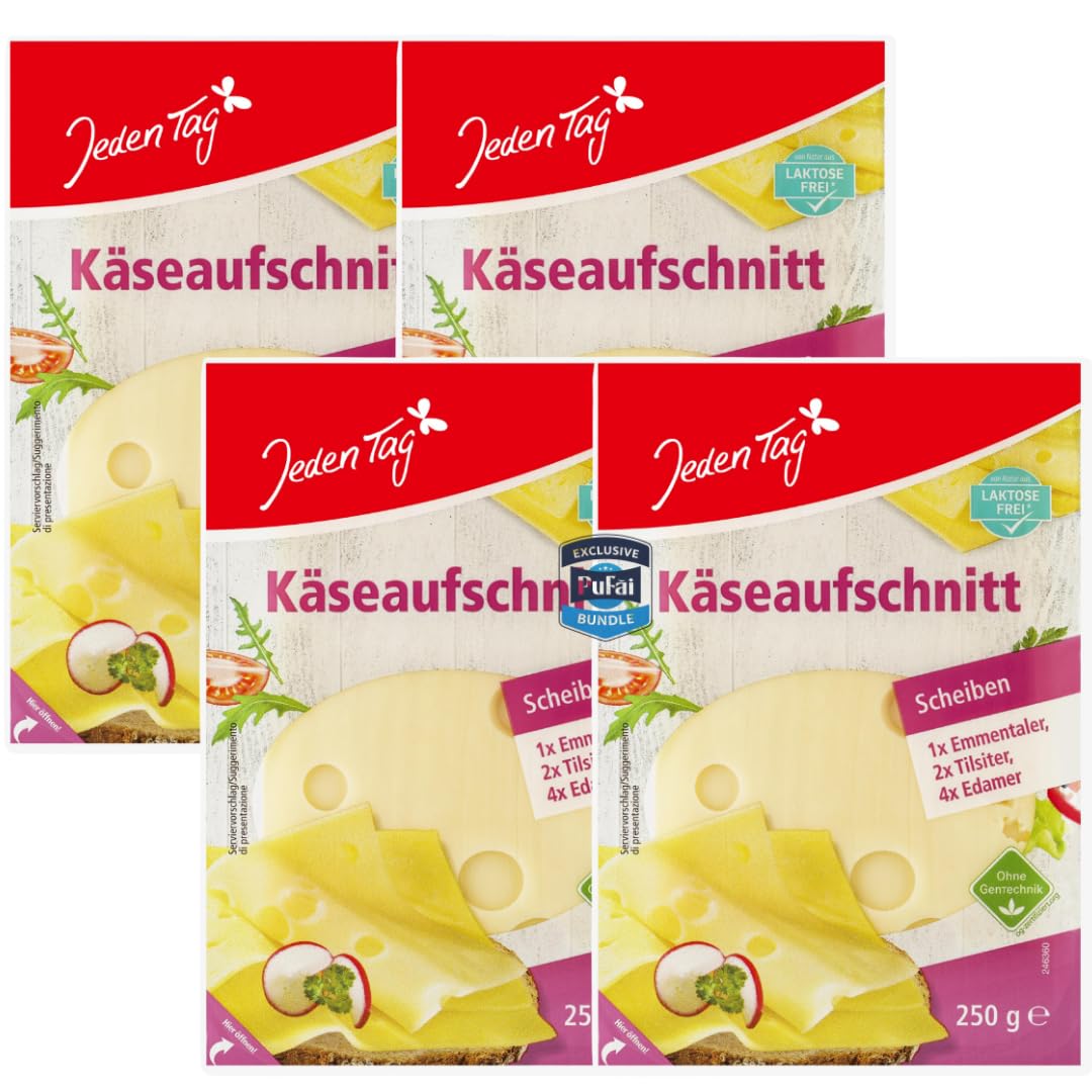 JEDDEN TAG Käse-Aufschnitt Käse 250 gramm, 4er
