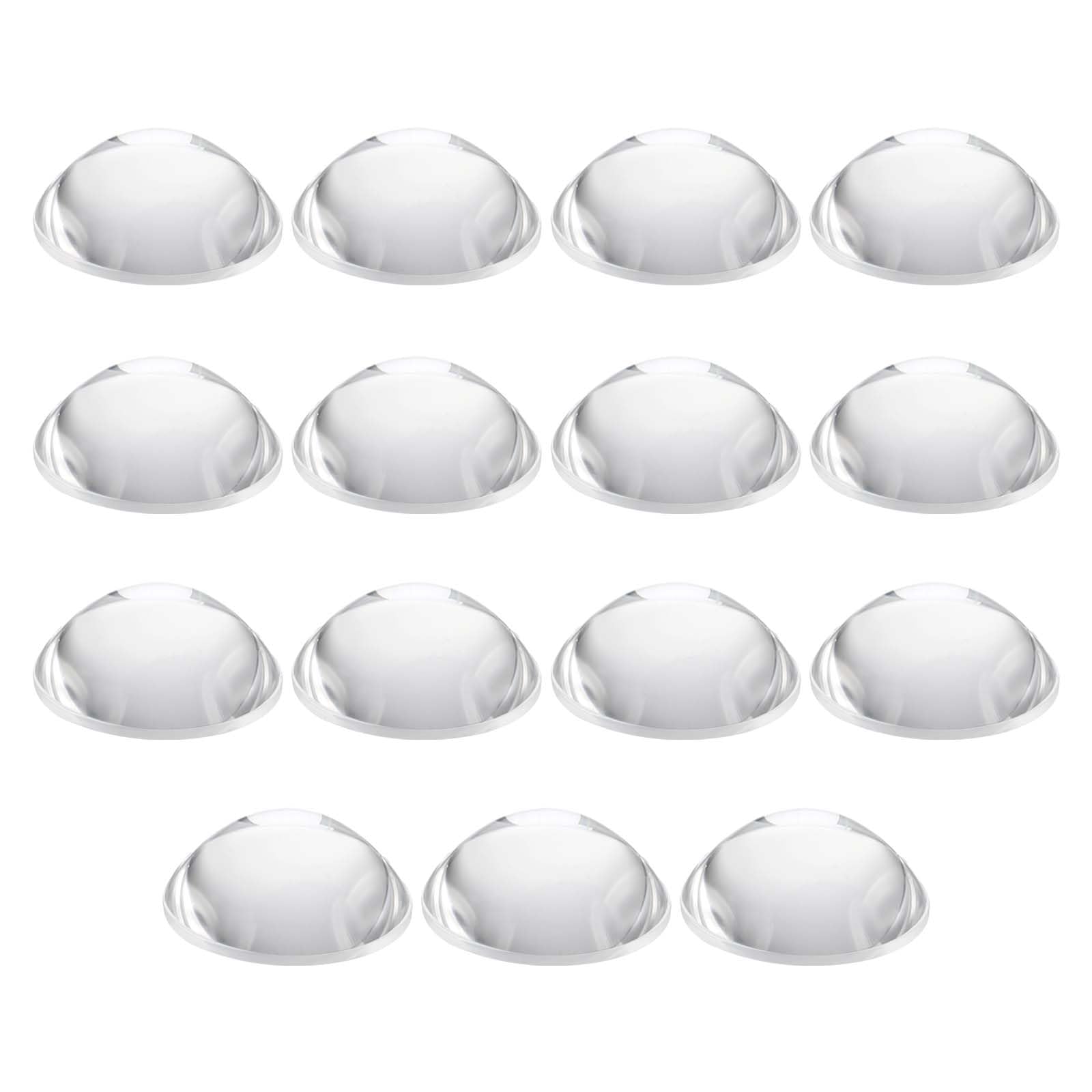 Lente plano convexa PATIKIL transparente y con borde, 15 piezas de 34mm para ópticas LED 7