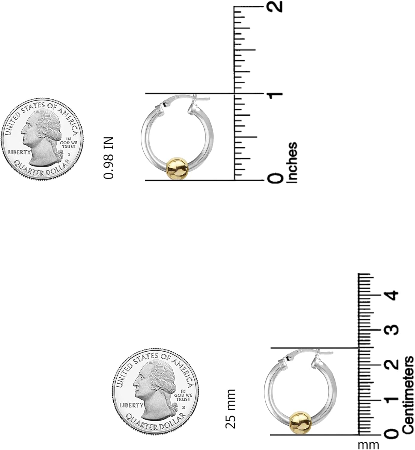 LeCalla 925 Sterling Silver Beaded Ball Hoop Earrings | Lightweight Sleeper Bead Ball Earring Hoops | Cape Style Hoop Earrings for Women - Image 4