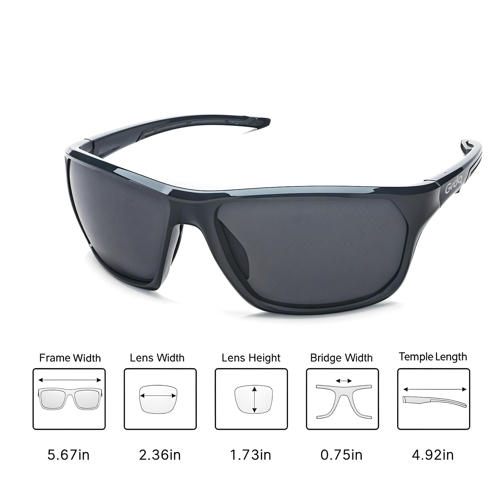Occhiali da sole polarizzati TR90 leggeri UV400 Protezione HD Lens antiscivolo per lo sport