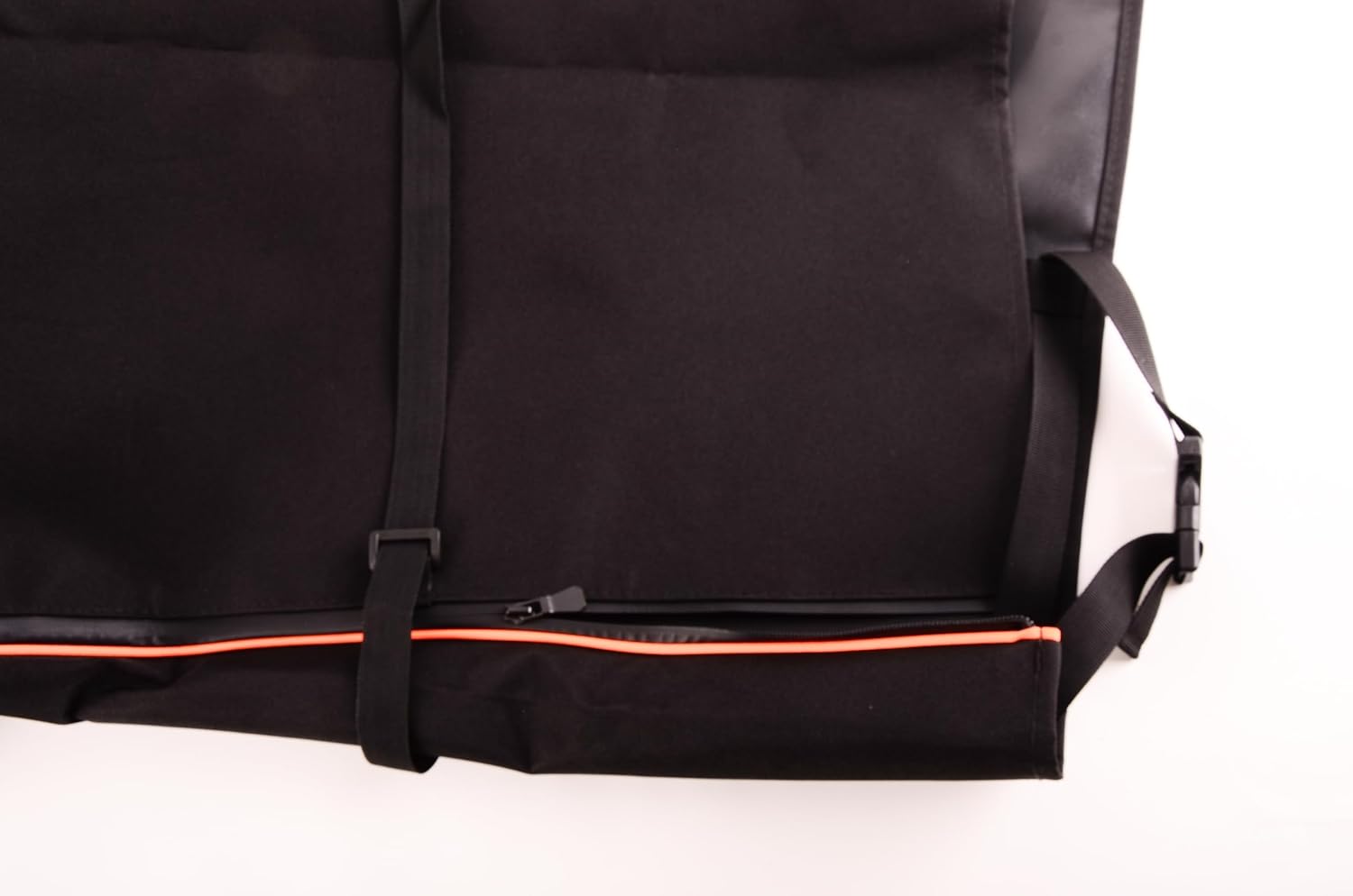 Heavy Duty 900D Nylon Large 52 Inch Gas Grill Cover Waterproof UV Resistant Orange Piping Stay in Shape, Lift Handles, Leg Strap, Premium Quality