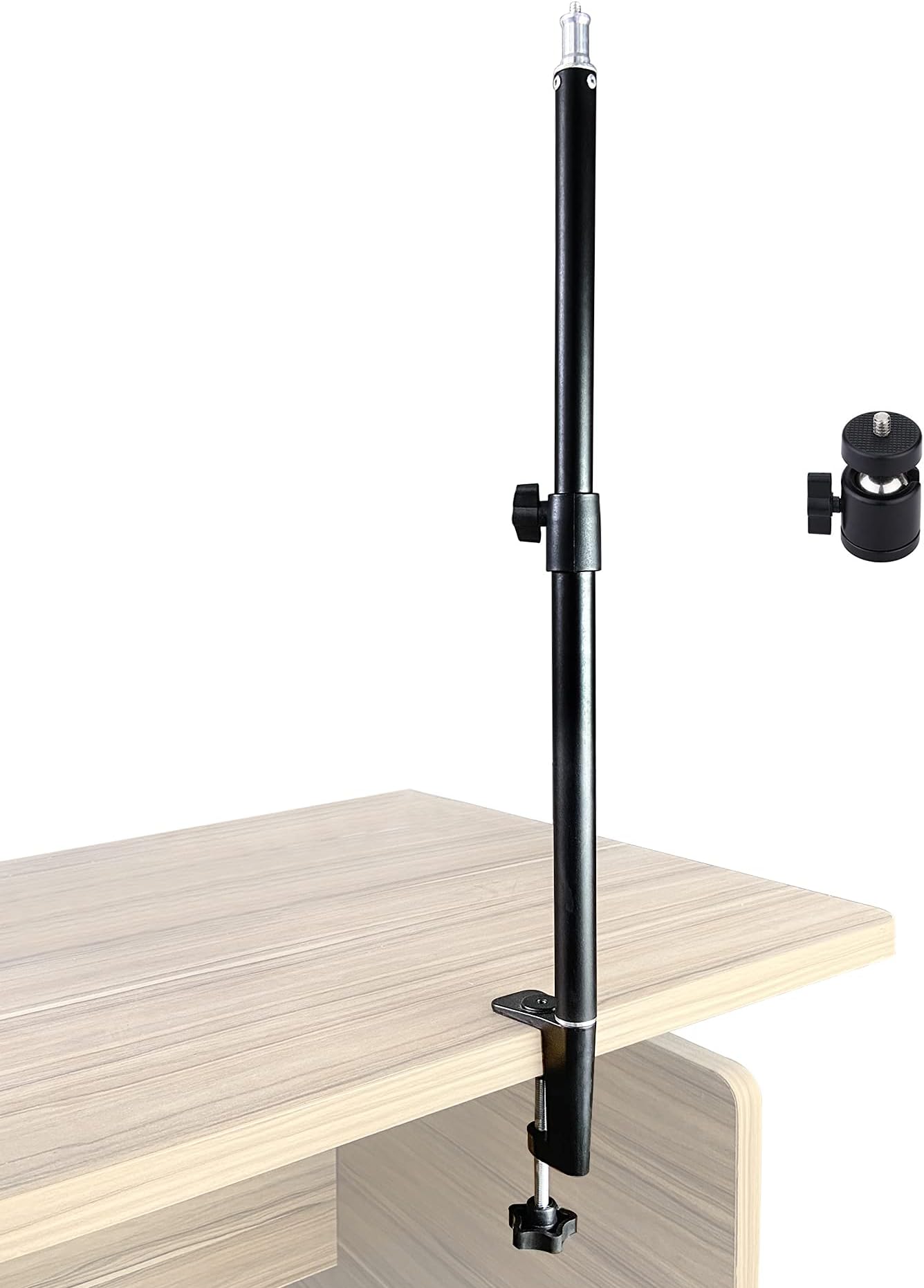 Inkeltech Desktop Stand - 12.0-19.5 inch Adjustable Camera Desk Mount with 360° Rotatable Ball Head & 1/4" Screw Tip - Upgraded Version