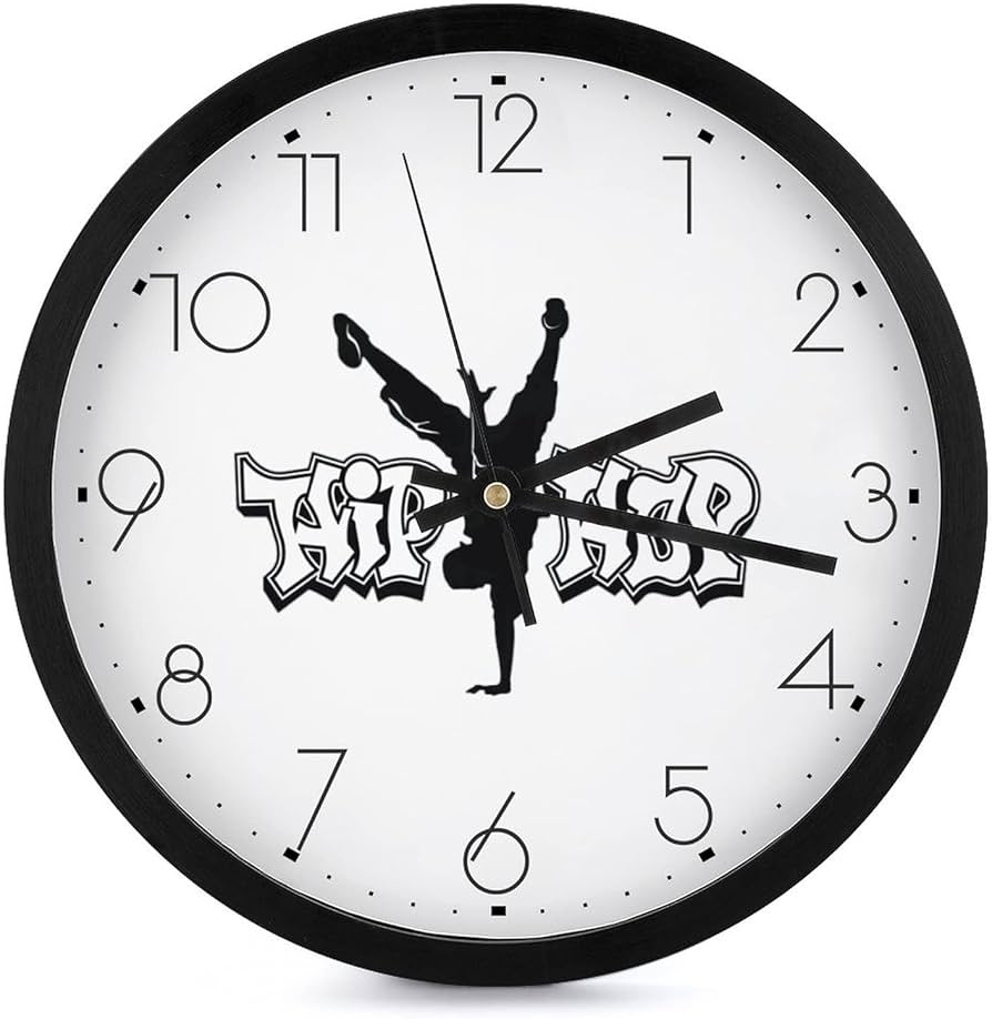 Amazon.co.jp: ストリートダンス Hip Hop 掛け時計 電池式 時計 壁掛け