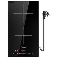 Midea Piano cottura a induzione con 2 zone di cottura, piano cottura in ceramica