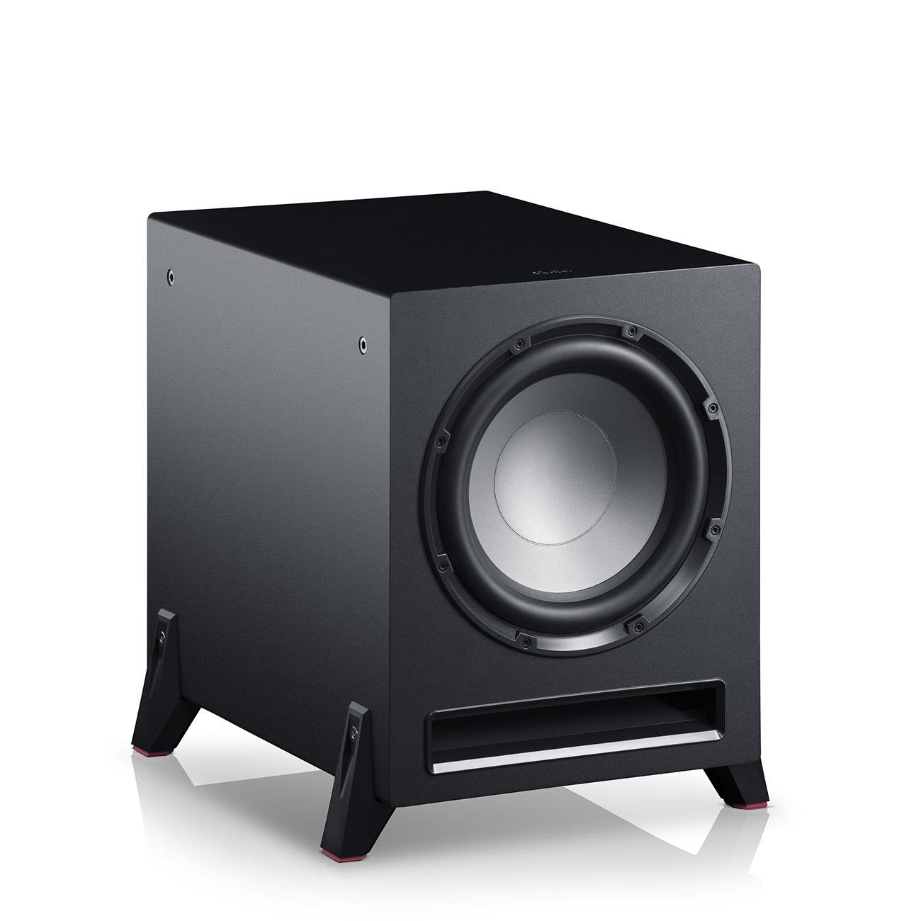 Teufel T 10 Aktiv-Subwoofer Frontfire- oder Downfire-Subwoofer, 150 Watt, Tieftöner 250 mm, Bassreflex, Musik Heimkino - schwarz