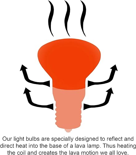 Miniatura 4 de Bombillas de repuesto para lámparas de lava, bombilla de repuesto E17, lámpara de lava, lámparas con purpurina, bombillas R39 E17 de 40 W, 110 V-130