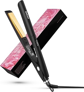 Dekuri 2 in 1 Hair Straightener and Curler, Smooth Titanium Plate,30s Fast Heat Flat Iron, 120-230℃ LCD Display, Ionic Hair Straighteners for Women (Black)​