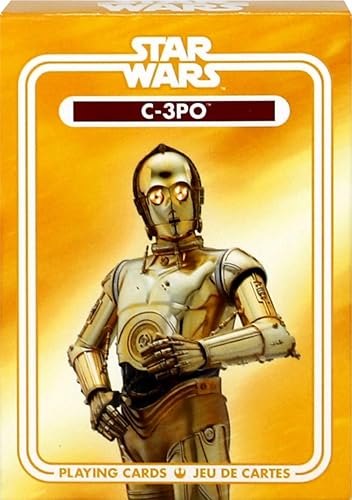 Miniatura 2 de AQUARIUS Cartas de juego de Star Wars, baraja de cartas con temática C3PO para tus juegos de cartas favoritos, mercancía y coleccionables con