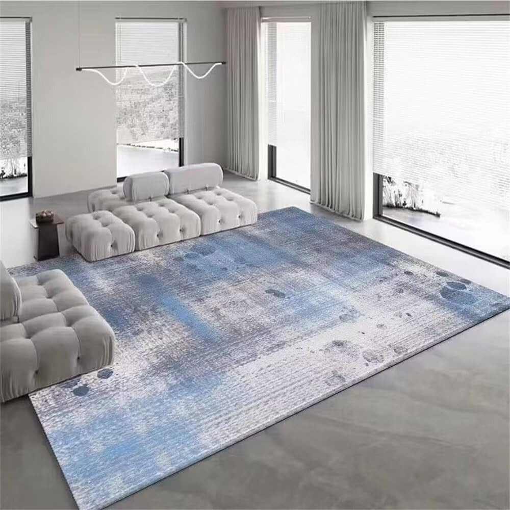 Tapis de salon antidérapant gris-bleu 50x80cm moderne pour chambre enfant sans déformation