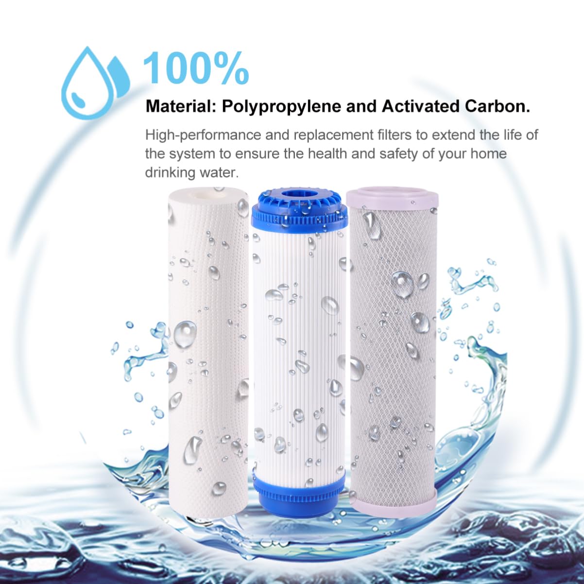 Operitacx Filtro Para Purificador De Agua Cartuchos Pp Algodón Filtro De Agua Potable De Algodón Pp