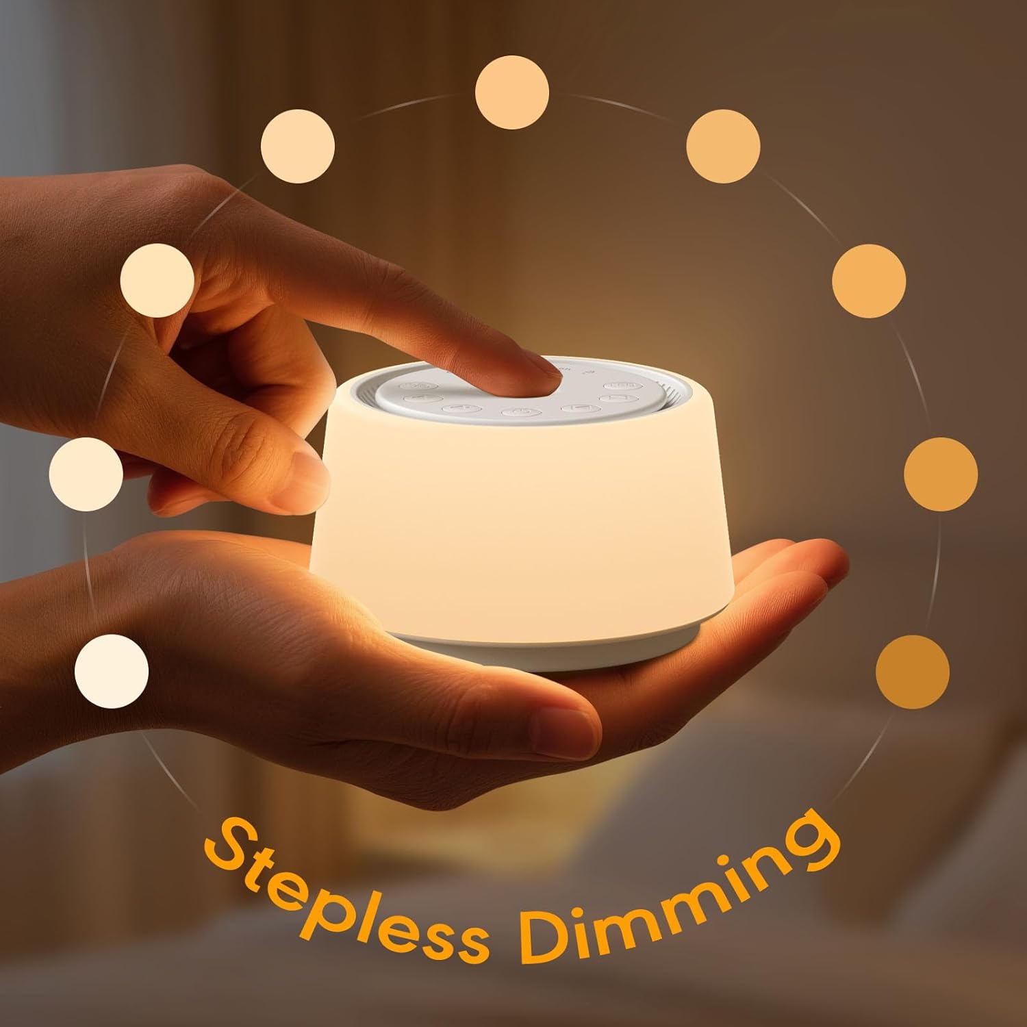 White Noise Machine with Night Light, 30 Soothing Sounds Portable Sound Machine for Baby and Adults, 10 Color Night Light, 5 Timer Options, Memory Function,Compact for Travel (White) - Image 7