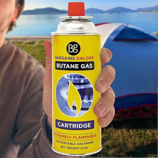 8 BUTANE GAS BOTTLES CANISTER CAMPING HEATER COOKER BBQ… - 2