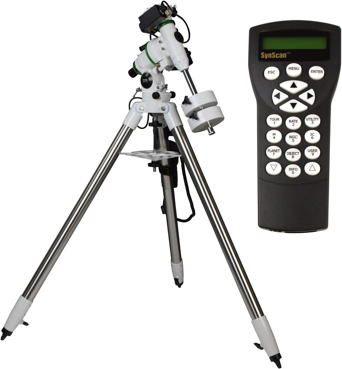 Sky Watcher EQM-35 – Fully Computerized GoTo German Equatorial Telescope Mount – Belt-driven, Astrophotography ready, Computerized Hand Controller with 42,900+ Celestial Object Database,White