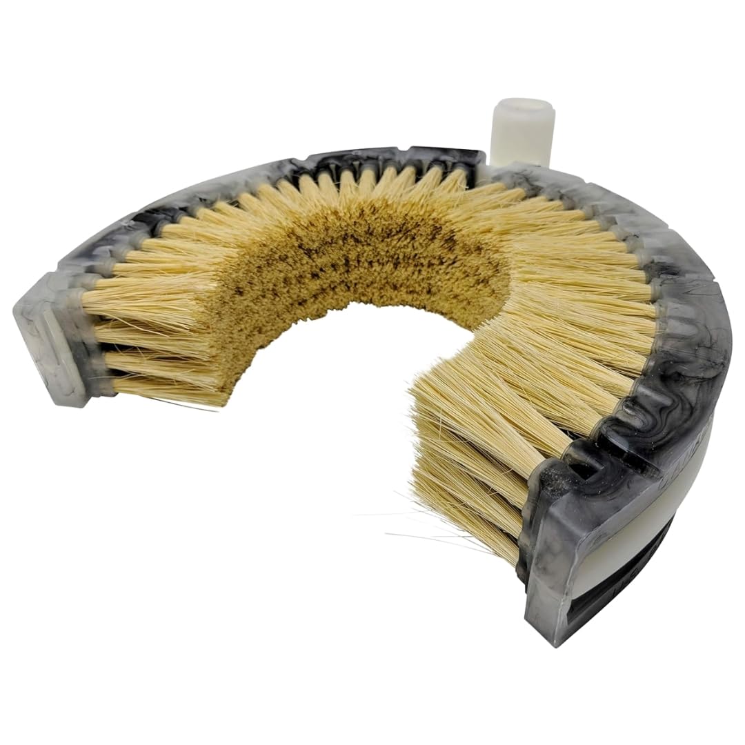 Teravan Truck Exhaust Stack Pipe Cleaning Brush, Natural Tampico Fiber, Yellow, 8"-10" Diameter