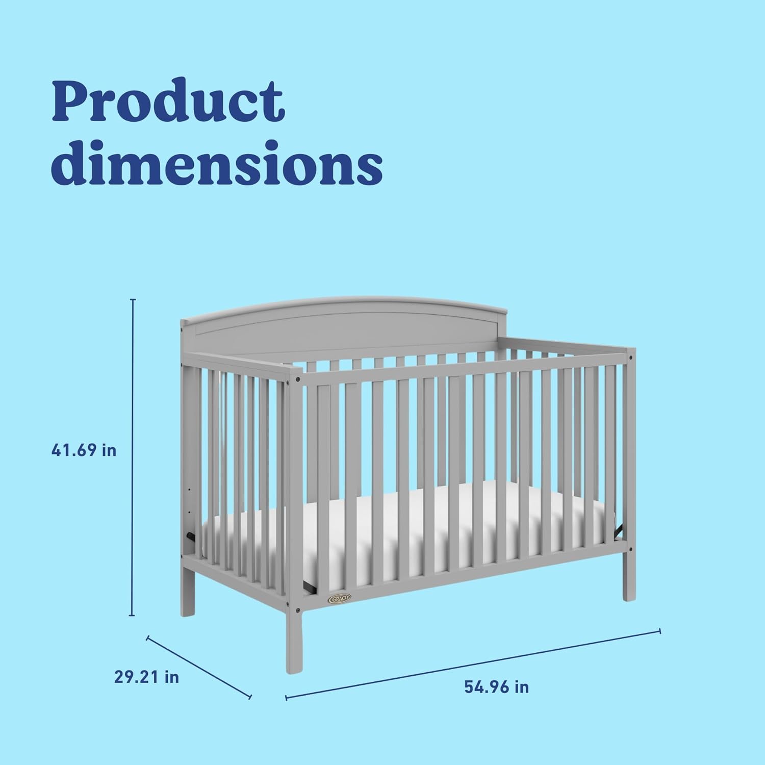 Diagrama que mostra 5 conversionstages of Graco Benton Crib