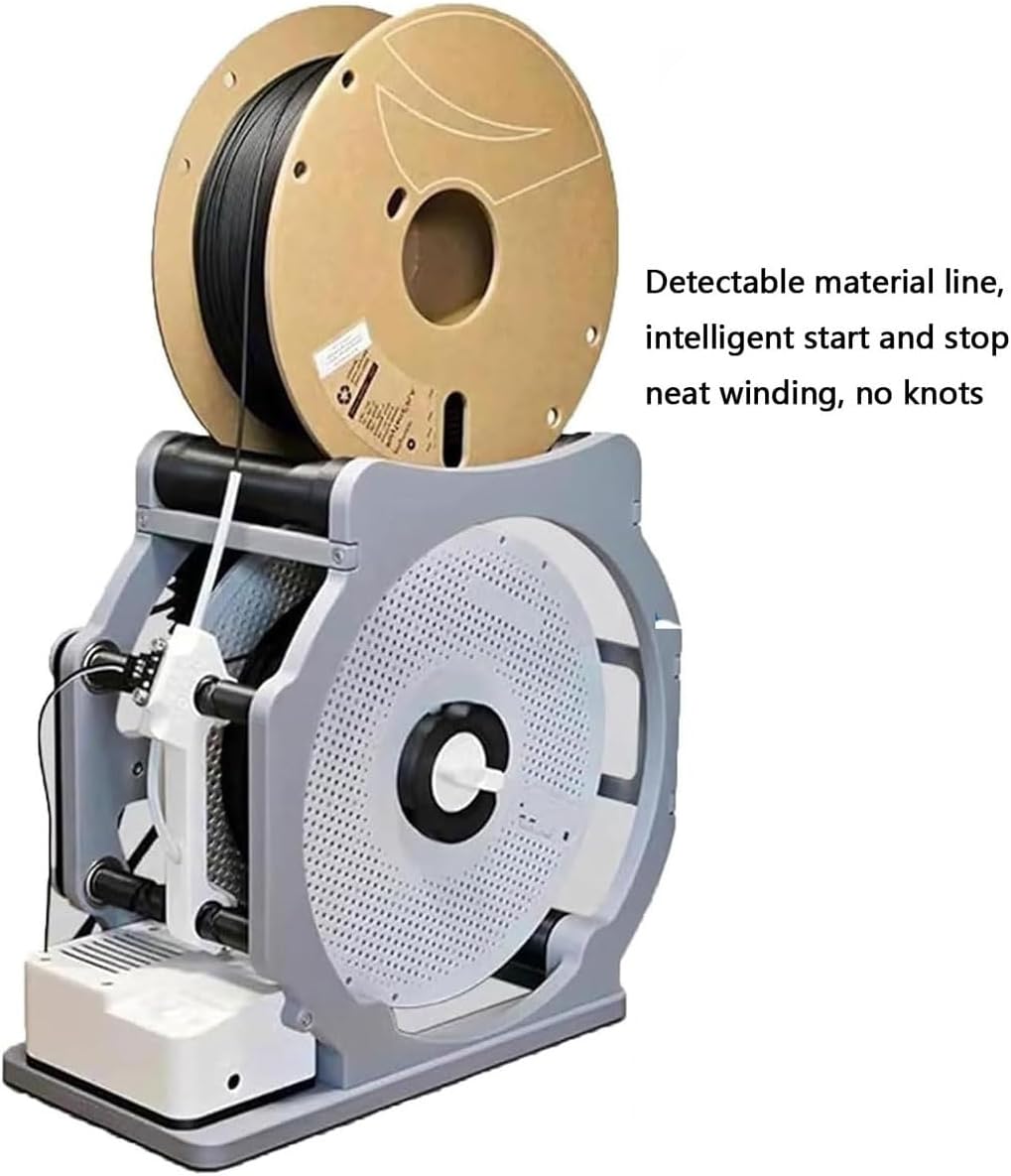 3D Filament Rewinder Electric Spooler with Intelligent Start and Stop Function for 1kg Spools - Industrial Welding Thread Winder