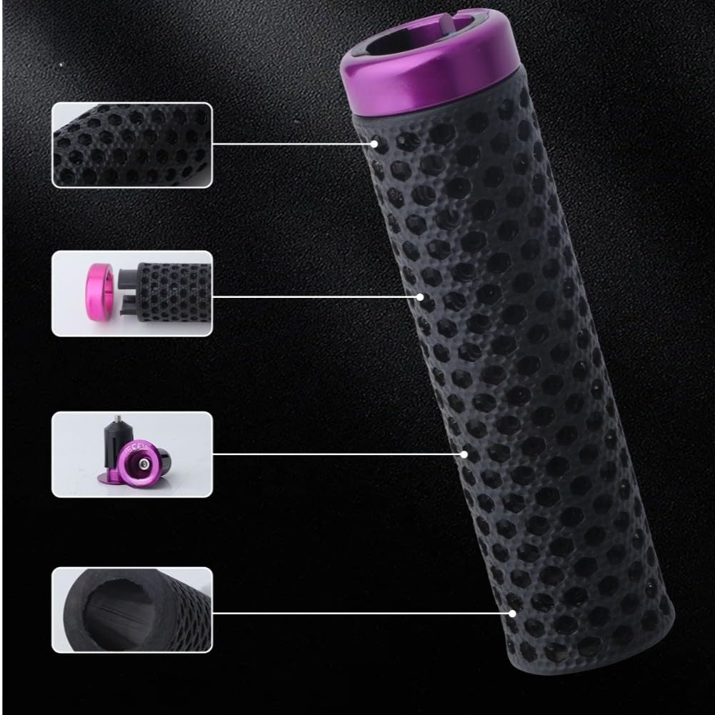 Empuñaduras de ciclismo impresas en 3D para bicicletas plegables de carretera de montaña, antideslizantes, absorción de golpes, construcción ligera, se adapta a manillares de 22 mm