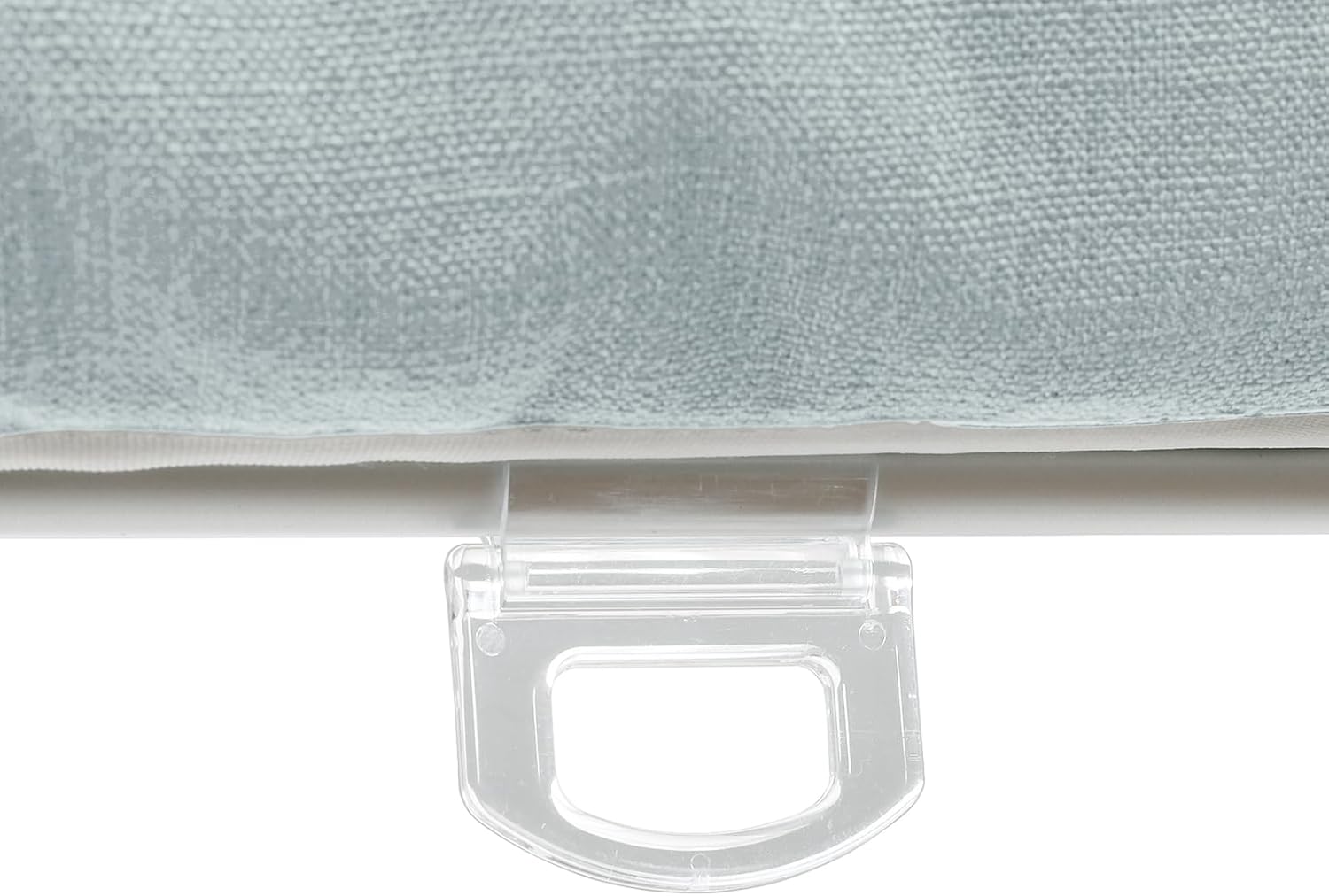TWOPAGES Isabella No Drill Cordless Roman Shade Linen Textured Cotton Roman Blind for Windows, Custom Made Room Darkening Blackout Roman Window Shade, Hardware Included, Blue Gray, 1 Piece
