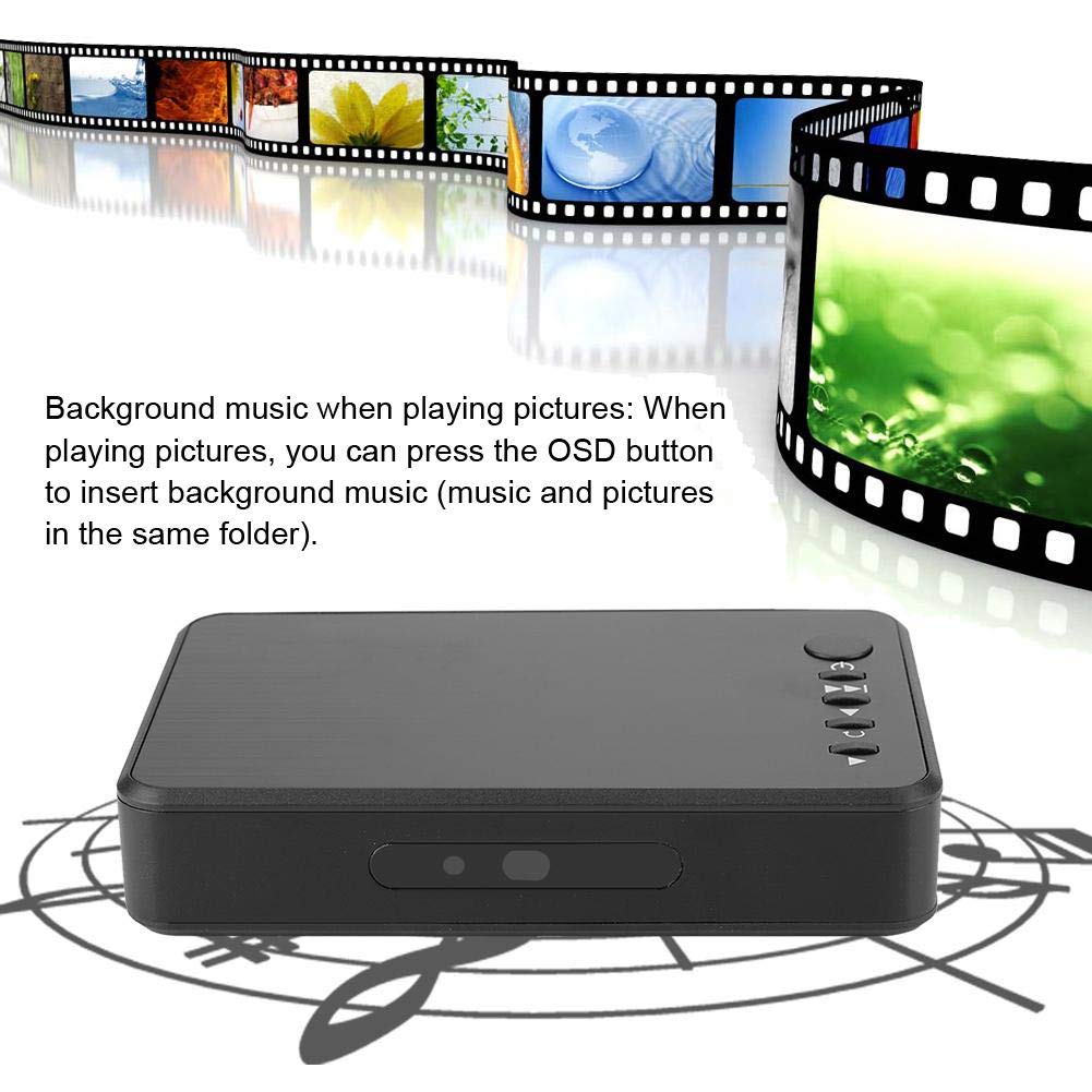 1080P 4K Mini HDMI Media, Reproductor de Publicidad de Audio Y Video Se Puede Configurar para Encender, Arrancar, Automático, Reproducción en Bucle, Reproductor de Disco(Estándar europeo 100-240V)
