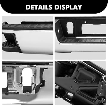 Aosky Chrome Rear Step Bumper for 2014-2018 Silverado/GMC Sierra 1500