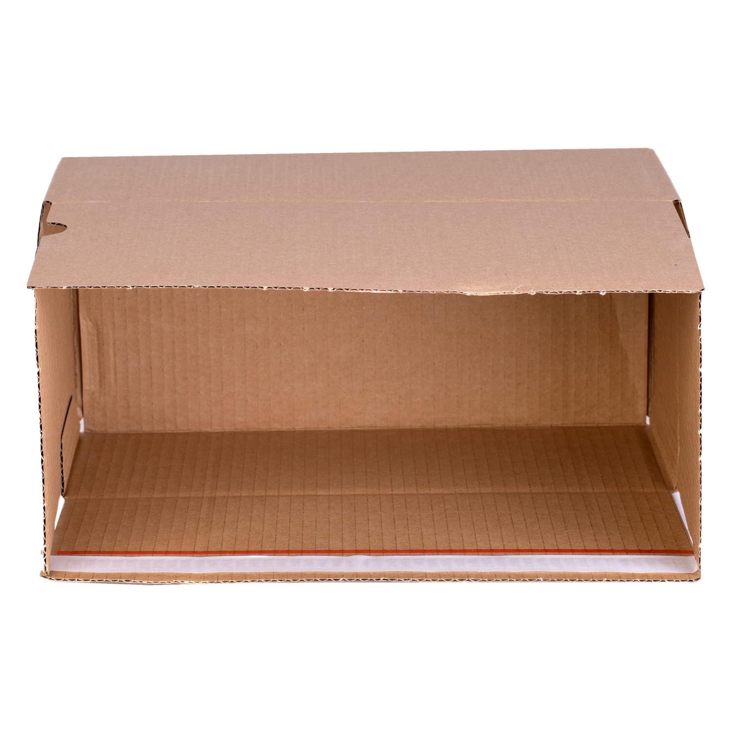 smiley pack 60 Stück Automatikboden Karton 315 x 155 x 120 mm Fix Aufrichtekarton mit Selbstklebeverschluss und Aufreißfaden Versandschachtel Versandkarton Verpackungskarton Versandbox