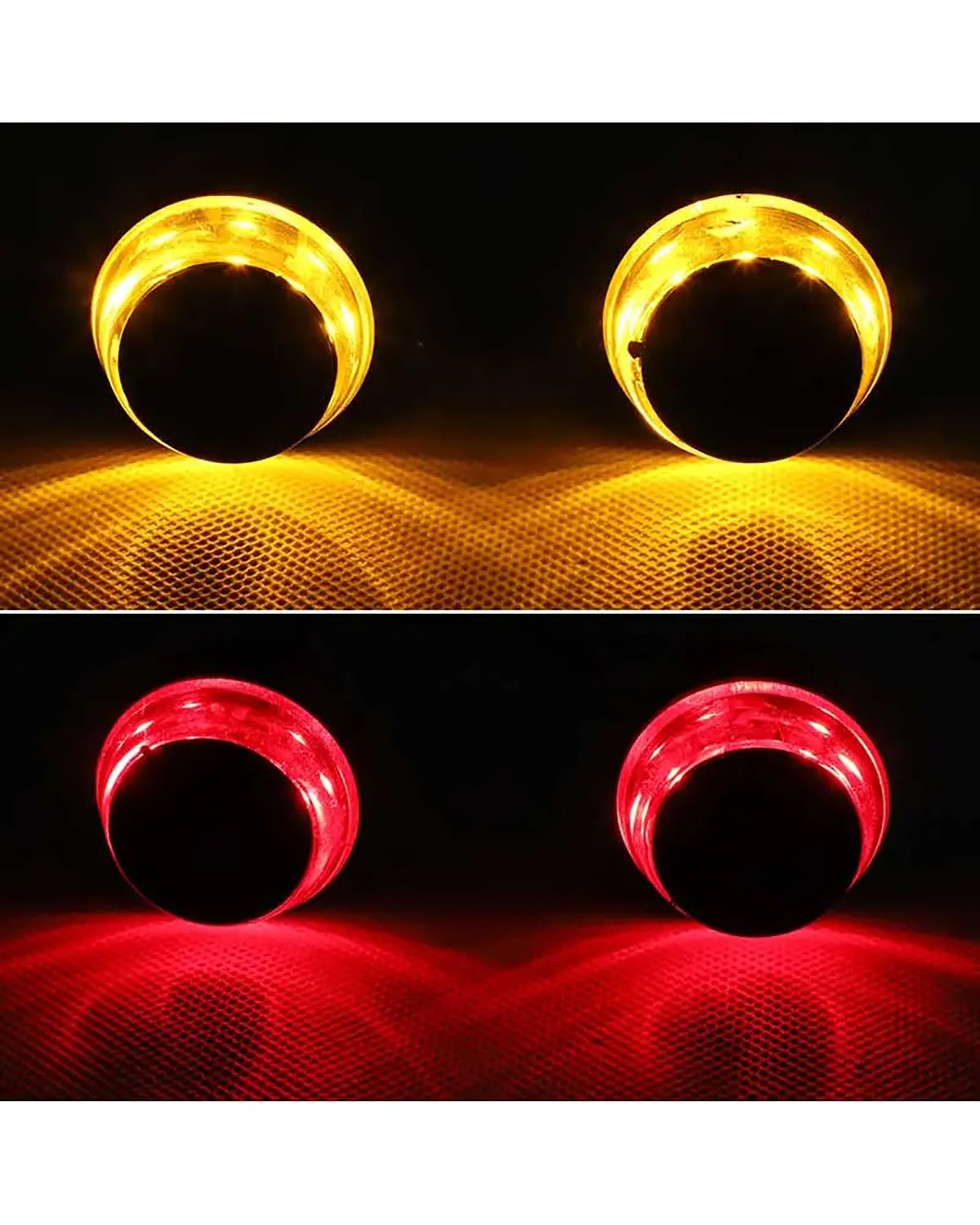 Clignotants LED Ambre Pour Guidon Moto 22mm - Paire De Feux De Poignée Jaunes