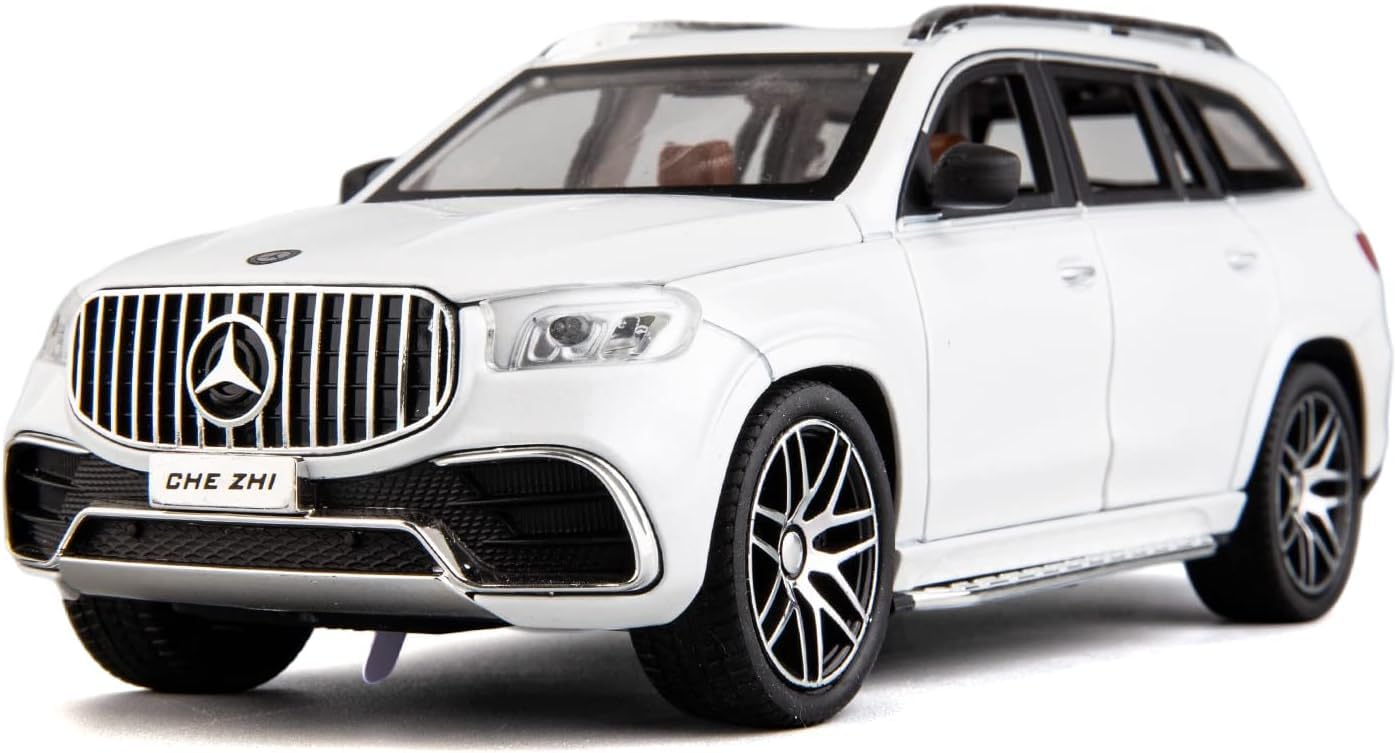 FUNABLO 1/24 Benz GLS63 AMG Model Car,Zinc Alloy Diecast Toy Car Pull Back with Light and Sound Toy Vehicle Door Can Be Opened (White) (B0CMJ54PPN) Amazon Price History, Amazon Price Tracker