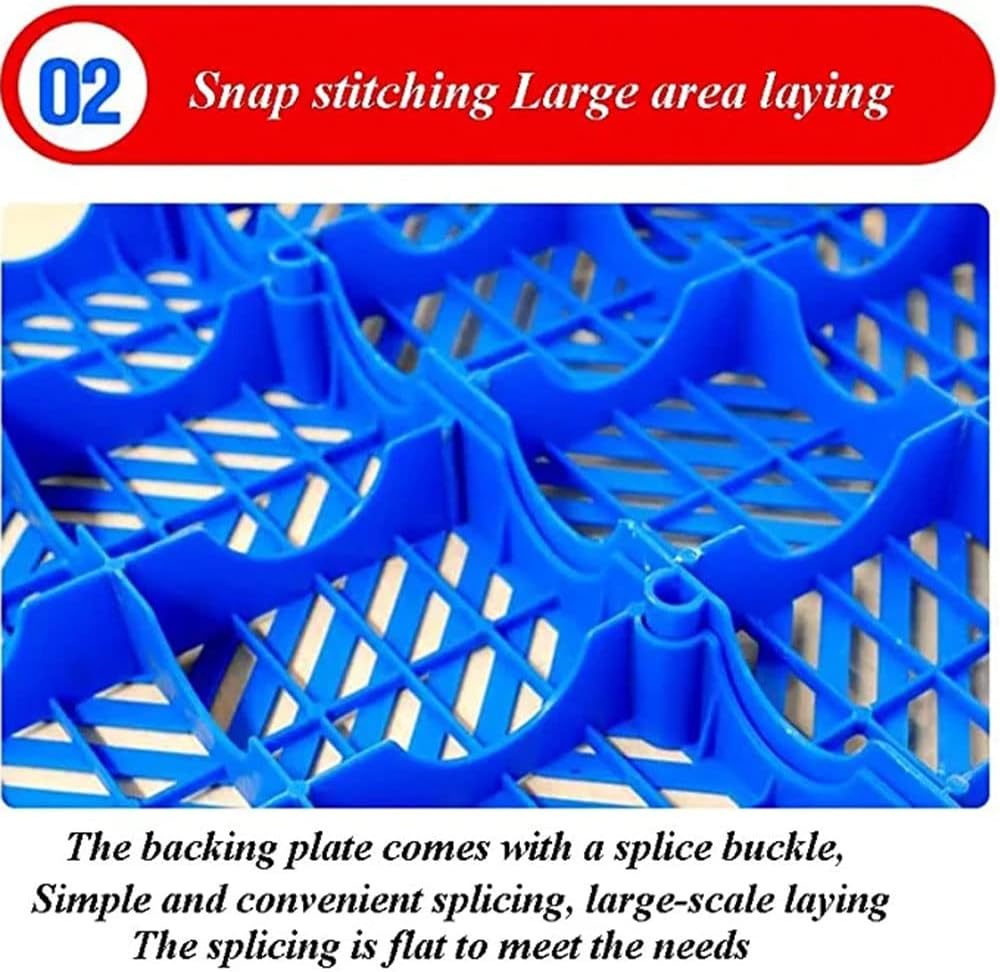 Nestable Shipping Pallet, Plastic Moisture-Proof Pad Grid Floor Board Hollow-Carved Design for Outdoor Indoor Supermarket Easy to Stack (Color : Blue, Size : 90x30x3cm)