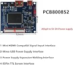 6.5 Inch 800×480 Portable DIY LCD Display Screen with Mini-HDMI Driver Board – Ideal for Computer Extended Monitor, Raspberry/Orange Pi, Gaming Consoles, Microscopes & More