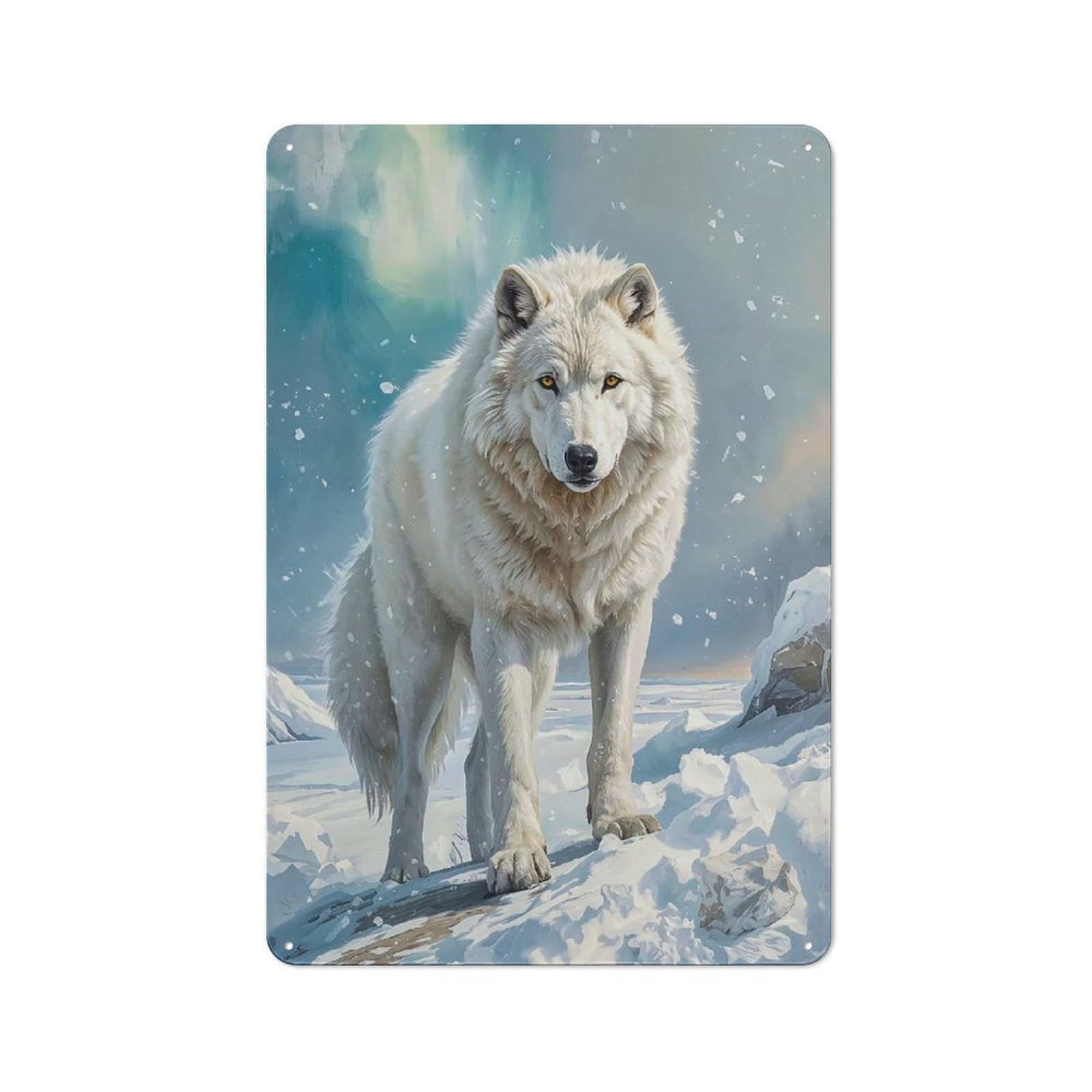 Frostbound Sentinel Retro-style Tin Sign 30x20cm for Man Cave Or Games Room, A Metal Wall Feature for Games Rooms And Man Caves