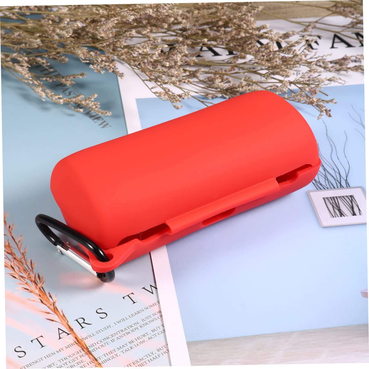 Angoily Caja De 3 Piezas Funda Protectora para Auriculares Caso inalámbrico Mini Auriculares Funda de Silicona para Auriculares Deportes Caja de Auriculares Estuche de Silicona Rojo