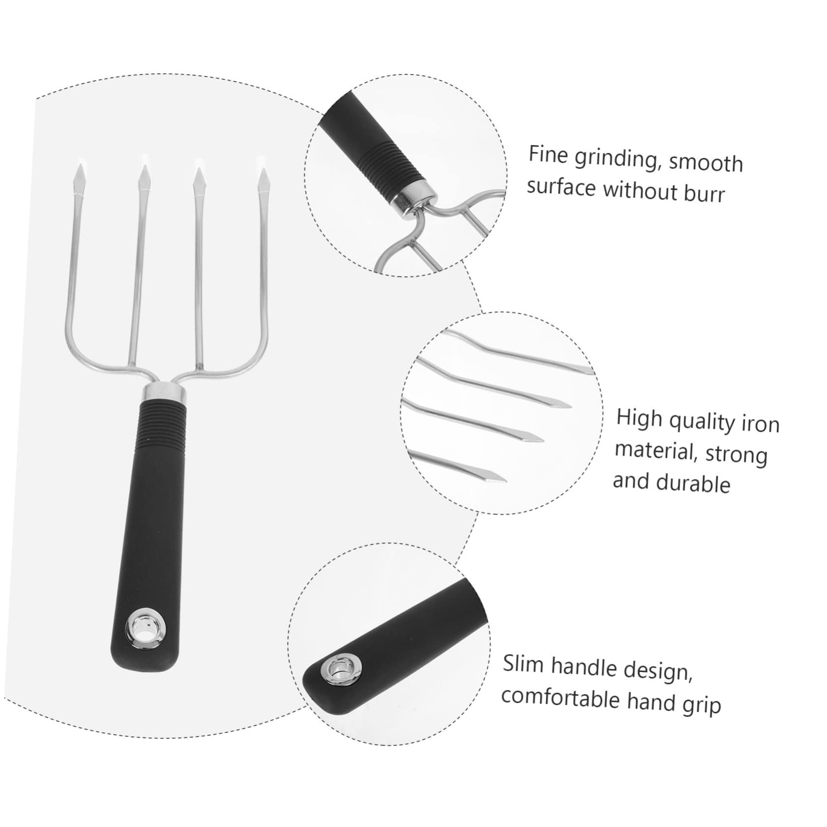 Toyvian 3 Pezzi Barbecue Inossidabile con Ergonomico Antiscivolo Strumento per Grigliate Leggera e Portatile per Carne e Arrosti