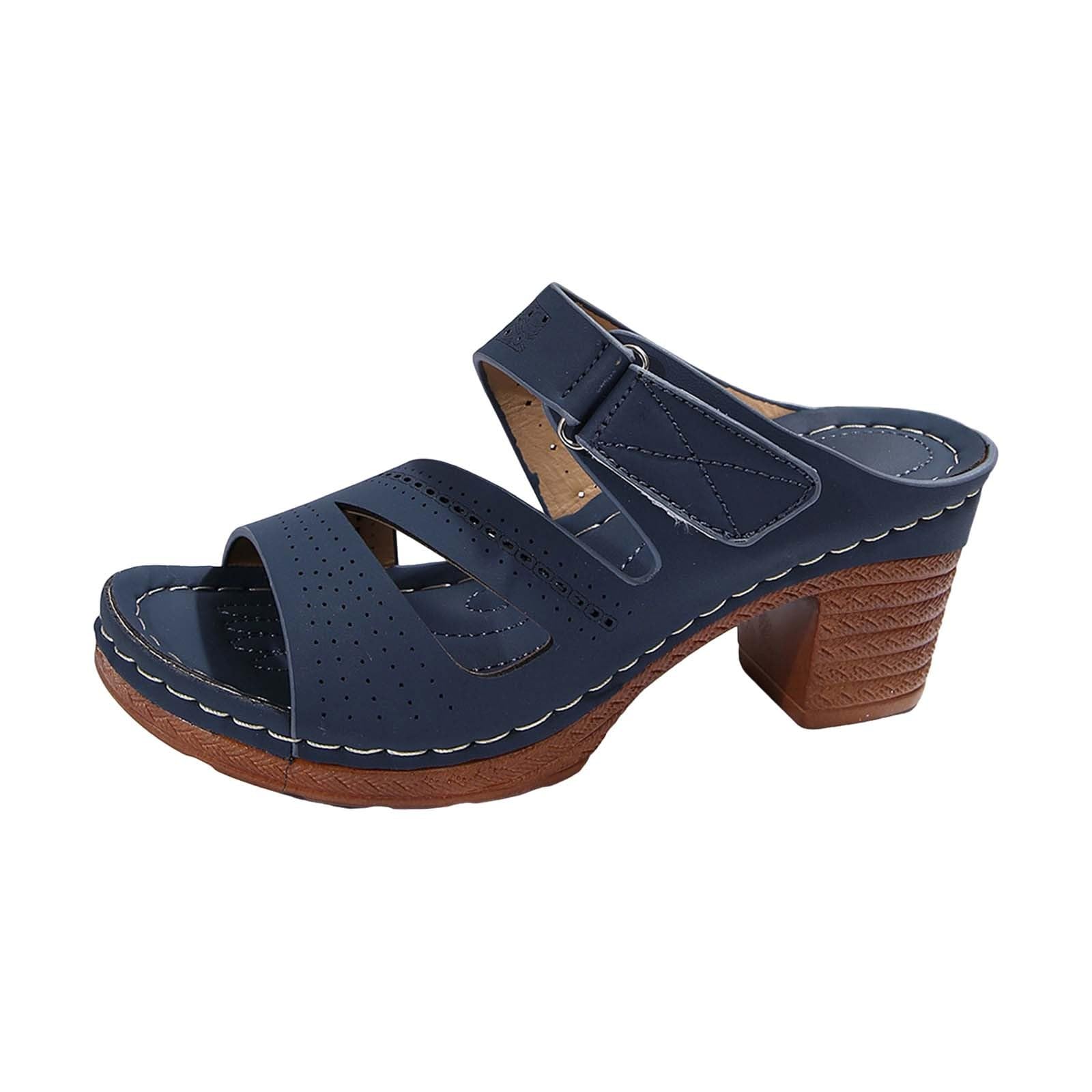 Generico Sandali Estivi Donna Ortopediche Sandali Comodi Morbido Antiscivolo Traspiranti Ciabatte Eleganti Con Zeppa Per Fascite Plantare Infradito Moda Con Punta Aperta Leggeri Sandalo Da Passeggio