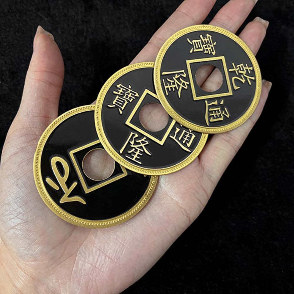 ZQION Phantom of Chinese Coins (Stage) Magic Tricks 55MM Parlar Coin Magia Magician Close Up Street Illusions Gimmicks Props